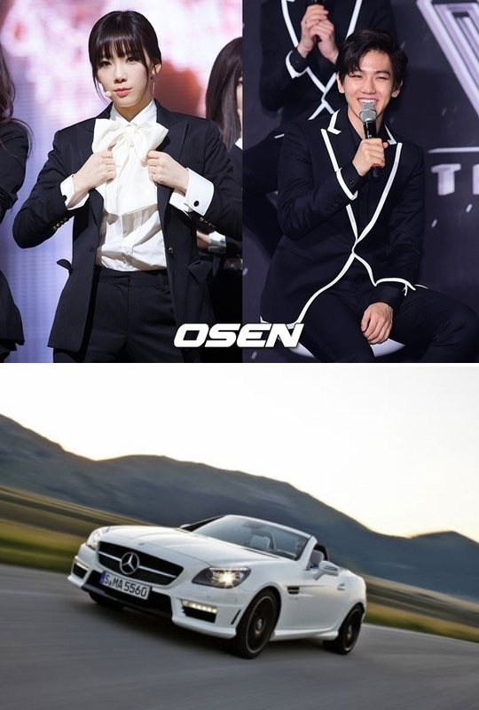 ▲태연 차, 백현 데이트, 디스패치(사진=OSEN / 벤츠 SLK 55 AMG 메르세데스 제공)