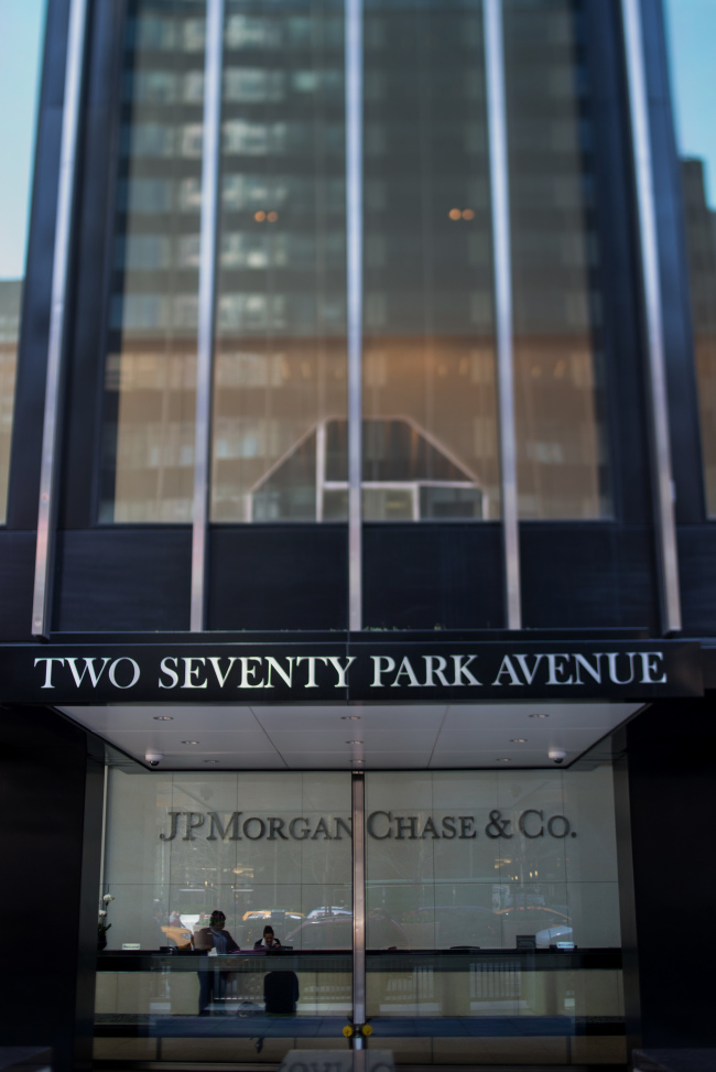 JPMorgan Chase & Co.’s headquarters in New York.   Bloomberg