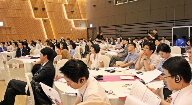Attendees listen during the launching conference of the Birkman Method, hosted by outplacement service firm JMCAREER, in 2012.   JMCAREER