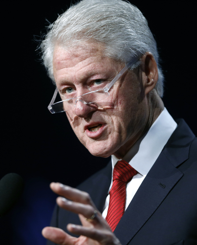 Former President Bill Clinton.   AP-Yonhap