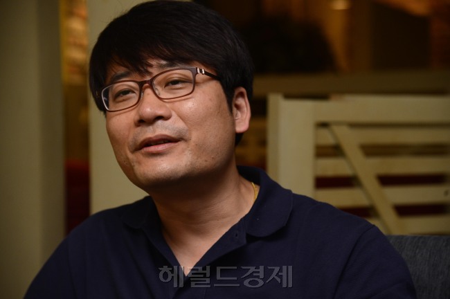 드라마 '정도전' 정현민 작가. 박해묵 기자/mook@
드라마 '정도전' 정현민 작가. 박해묵 기자/mook@