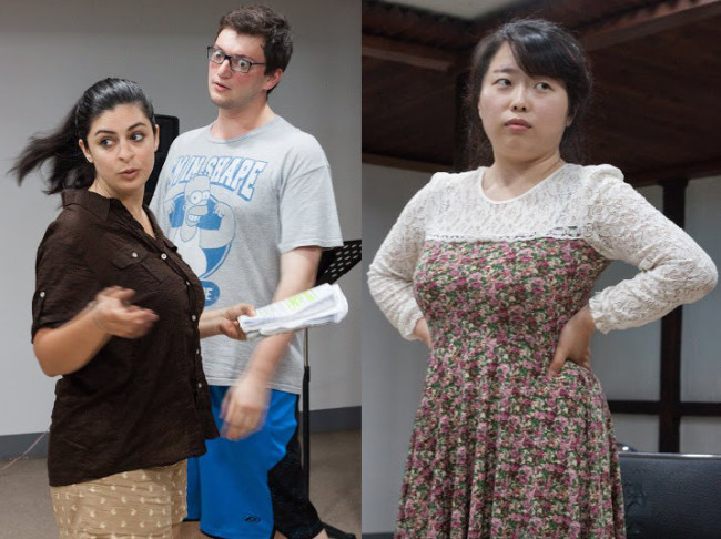 From left) Actors Anissa Ghali, Relja Kojic and Susie Cho GPP