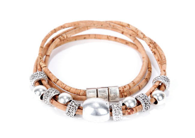 Pandora-style beaded-cork necklace.   Cortizza.com