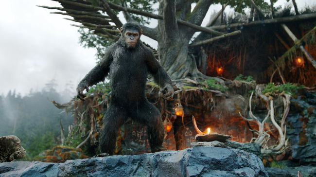 A scene from “Dawn of the Planet of the Apes,” released by 20th Century Fox.   AP-Yonhap