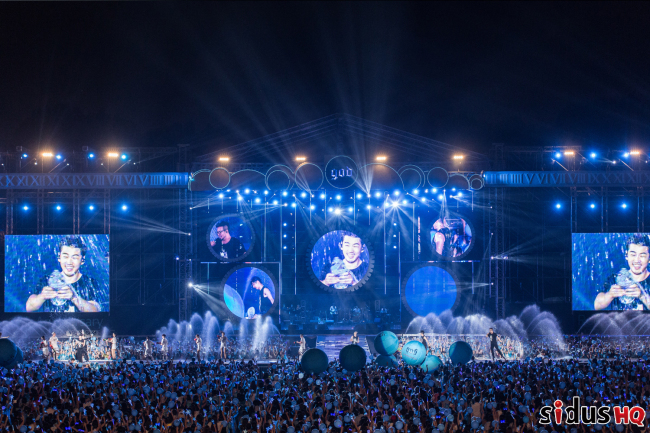 K-pop group g.o.d. performs at Auxiliary Stadium in Jamsil Sports Complex on July 12-13.   SidusHQ