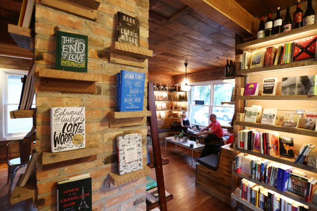Displays of books stand in the center of The Wild Detectives, an independent bookstore in the Oak Cliff neighborhood of Dallas, Texas, on June 10.   The Dallas Morning News/MCT