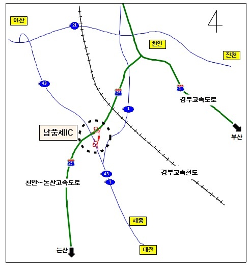 납풍세 나들목 개통…충남 아산-호남권 이동시간 단축