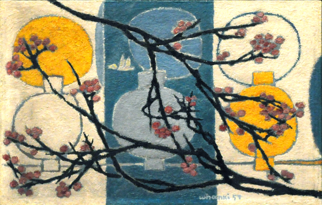 “Jars and Flower Branch” by Kim Whanki.   Seoul Museum