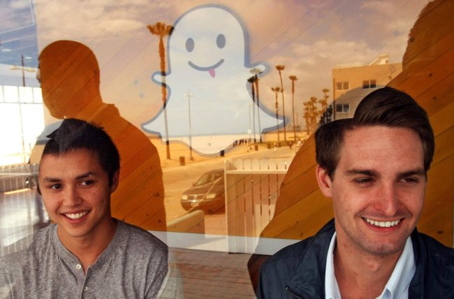 Snapchat creators Bobby Murphy (left) and Evan Spiegel   MCT