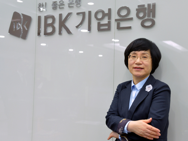 Kwon Seon-joo, CEO of Industrial Bank of Korea.   Yoon Byung-chan/The Korea Herald