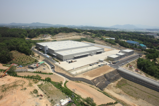 An aerial view of the new logistics center.   Mercedes-Benz Korea