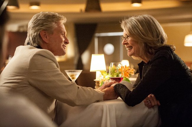 Oren (Michael Douglas, left) and Leah (Diane Keaton) finally make a connection in “And So It Goes.”   MCT