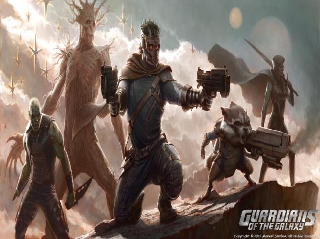 A scene from “Guardians of the Galaxy”