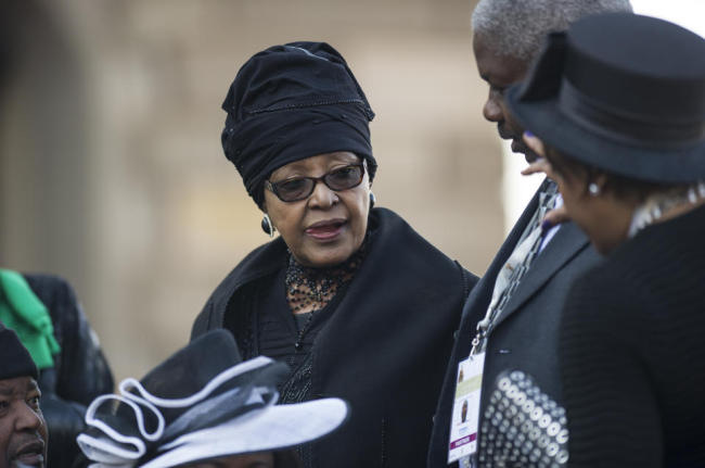 Winnie Madikizel Mandela, ex-wife of late South African President Nelson Mandela.   AFP