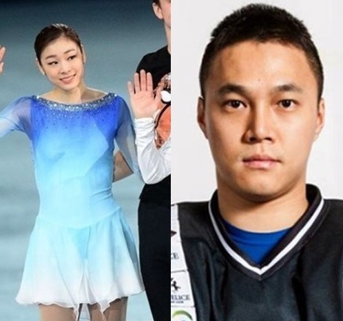 Figure skating queen Kim Yu-na (left) and hockey player Kim Won-joong.   OSEN