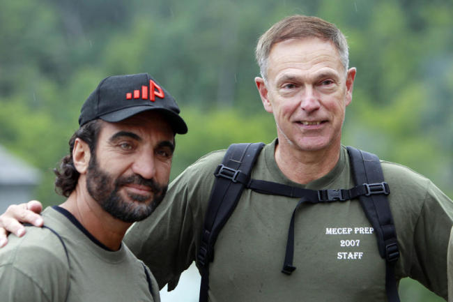 Afghan native Fahim Fazli (left) and retired Marine Michael Moffett.   AP