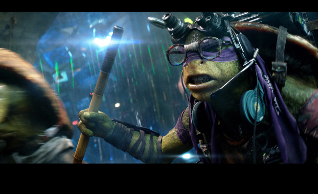 A scene from “Teenage Mutant Ninja Turtles”