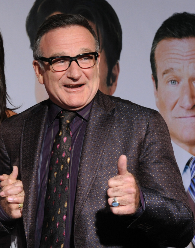 Actor Robin Williams, seen in this file photo attending the premiere of “Old Dogs,” at the El Capitan Theatre in the Hollywood section of Los Angeles on Nov. 9, 2009, was found dead in Marin County, California, Monday.   UPI-Yonhap