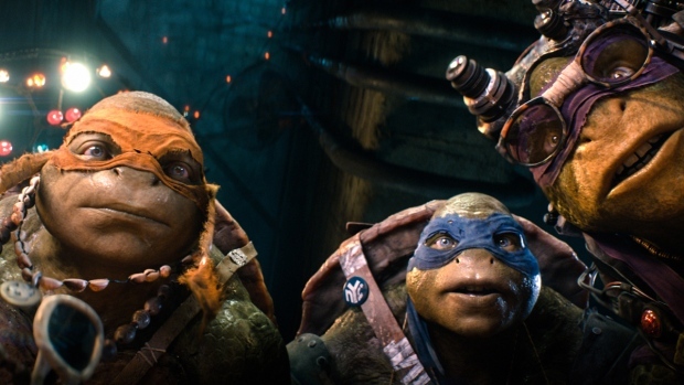 A scene from “Teenage Mutant Ninja Turtles.”   AP