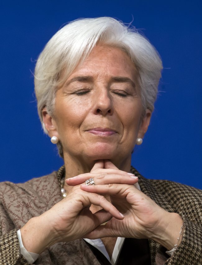 IMF chief Christine Lagarde.   EPA-Yonhap