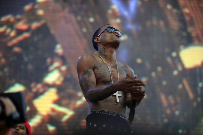 Rich Boy performs on the Dylan stage during the Made in America festival in Los Angeles on Saturday.   Los Angeles Times/MCT