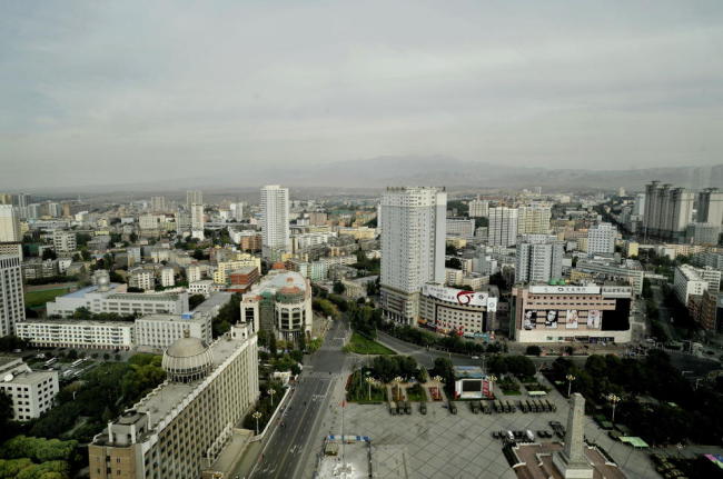 A general view of central Urumqi in China’s northwestern region of Xinjiang (AFP)