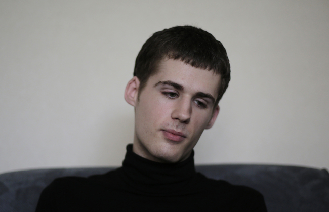 Mathew Miller, an American detained in North Korea, speaks to the Associated Press, Monday in Pyongyang, North Korea. (AP-Yonhap News)
