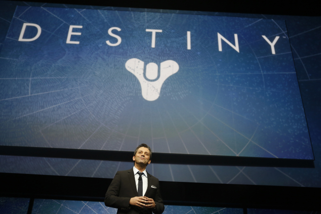 Eric Hirshberg, president and CEO of Activision Publishing, introduces Bungie’s “Destiny” video game at an event last year.   Bloomberg