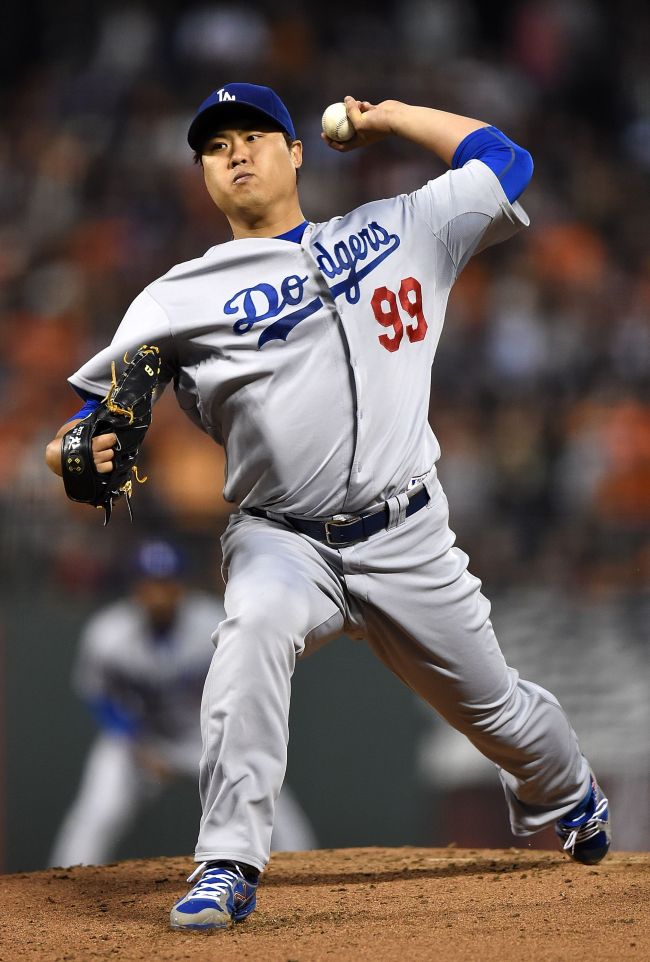 Dodgers’ pitcher Ryu Hyun-jin   AFP-Yonhap