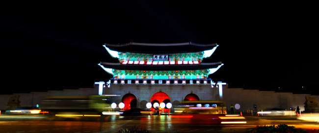 Gwanghwamun Gate will be illuminated by colorful lights during the Royal Culture Festival.   Korea Cultural Heritage Foundation
