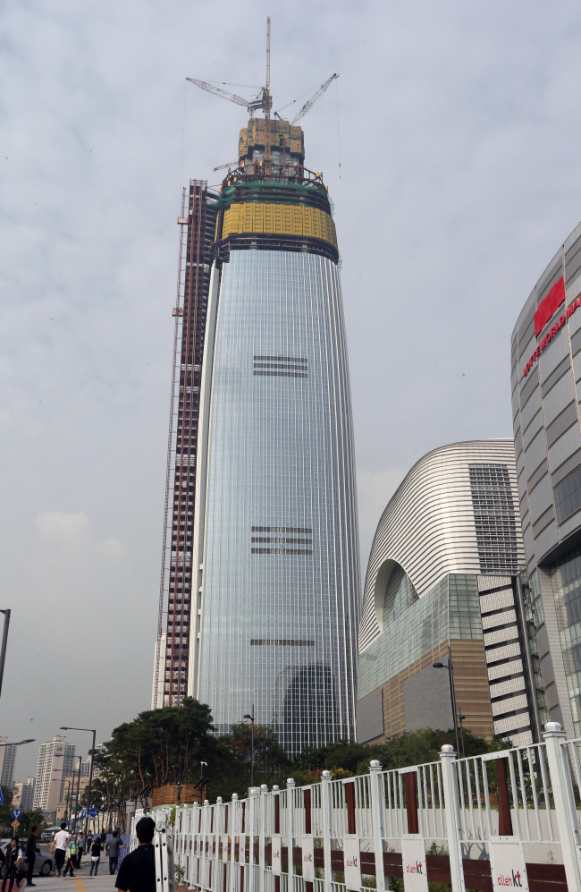 The Lotte World Tower in Jamsil, southeastern Seoul.   Yonhap