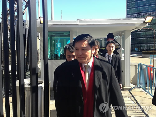 Ja Song-nam, the North Korean envoy to the United Nations.   Yonhap
