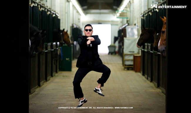 Korean singer Psy’s music video “Gangnam Style.”   YG Entertainment