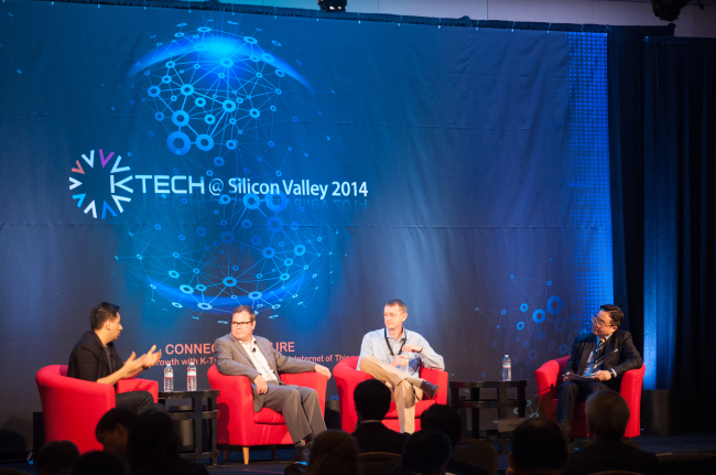 U.S. investors and Korean start-up entrepreneurs attend the 2014 K-Tech, an investment consultation event, hosted by the Ministry of Science, ICT and Future Planning, in Santa Clara, California, Sept. 27.   MSIFP