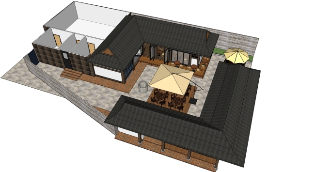 A design for a guesthouse in Hwaseong, Gyeonggi Province, made of containers. The region’s residence program provides tourists with environmentally friendly agricultural products and lodging while offering jobs for rural residents.   KEITI