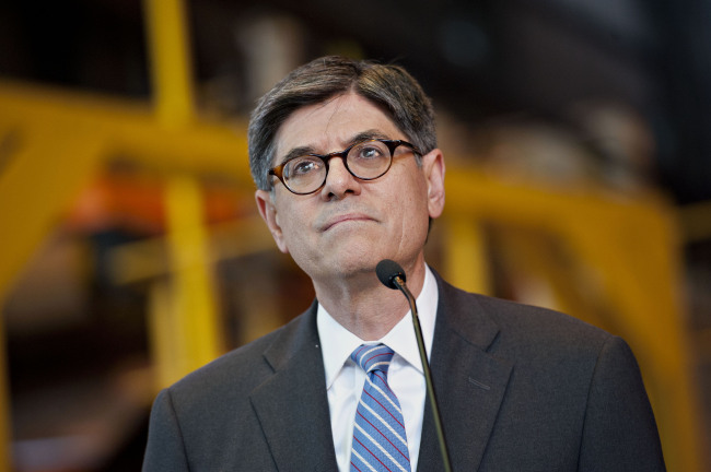 U.S. Treasury Secretary Jacob Lew.    Bloomberg