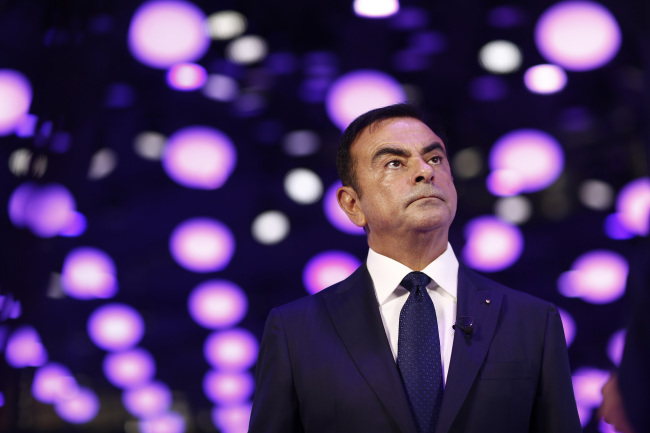 Carlos Ghosn, chief executive officer of Nissan Motor Co., pauses during a Bloomberg Television interview on the first preview day of the Paris Motor Show in Paris, France, on Thursday, Oct. 2, 2014. The show, also known as Mondial de L'Automobile, runs from Oct. 4 through Oct. 19 and showcases 250 automobile manufacturers from 18 countries. Photographer: Simon Dawson/Bloomberg *** Local Caption *** Carlos Ghosn
Renault-Nissan CEO Carlos Ghosn.   Bloomberg