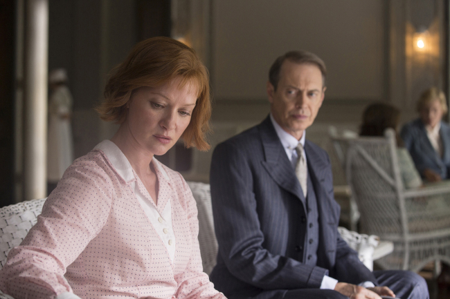 Gretchen Mol and Steve Buscemi in “Boardwalk Empire.”    MCT