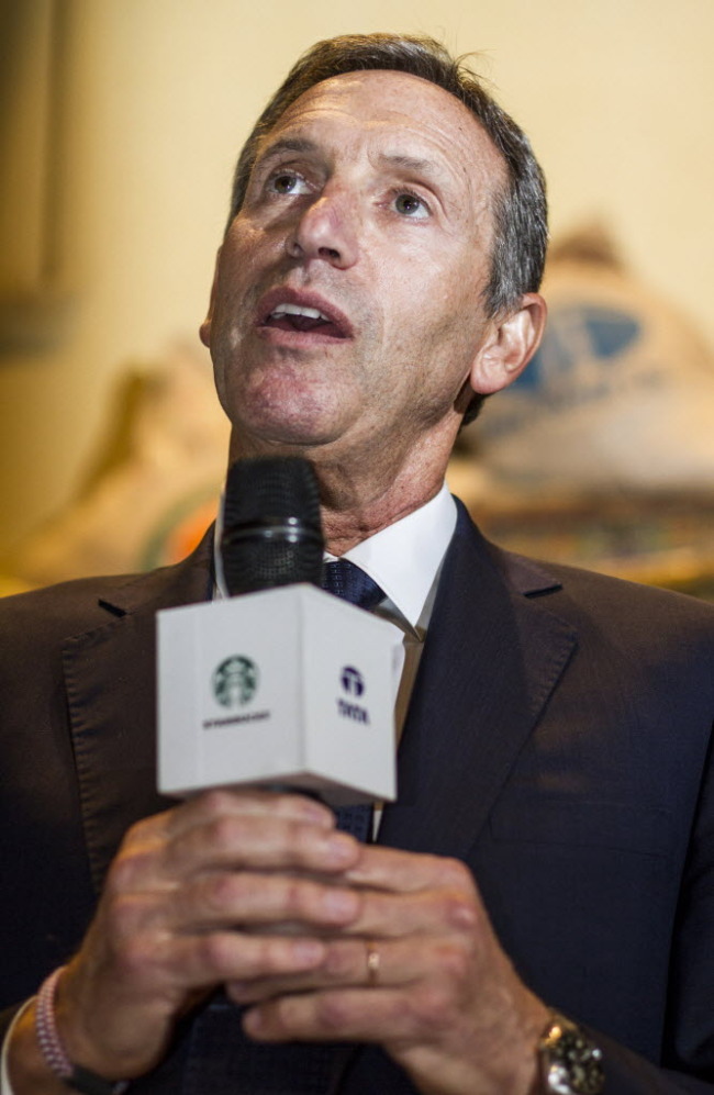 Howard Schultz, chief executive officer of Starbucks Corp.   Bloomberg