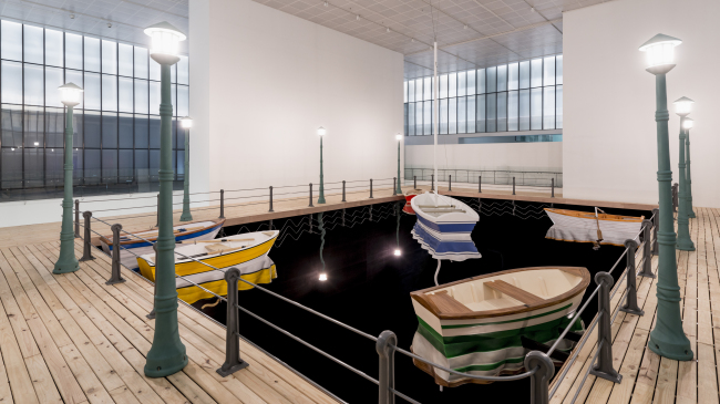 “Port of Reflection” by Leandro Erlich.   MMCA