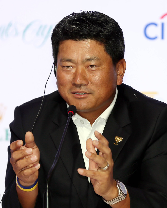 Korea’s Choi Kyung-ju takes part in a press conference on Wednesday.   Yonhap