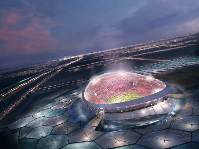 카타르 2022 월드컵 경기가 열리는 루자일 시티 경기장 (Lusail City Stadium) 완성 예상도. (블룸버그)
