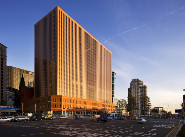 An exterior view of Seoul Square building in Jung-gu, Seoul.   Seoul Square