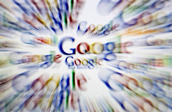 The  Google logo is displayed on a computer screen in San Francisco, California.   Bloomberg