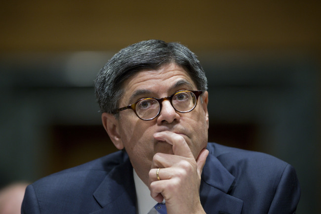 U.S. Treasury Secretary Jacob Lew.    Bloomberg