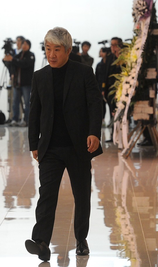 故 김자옥 빈소 찾은 김태욱 아나운서 [사진=사진공동취재단]