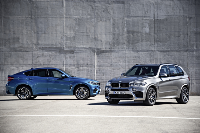 The new Motorsport versions of the X5 (left) and X6.   BMW Group
The new Motorsport versions of the X5 (left) and X6.   BMW Group