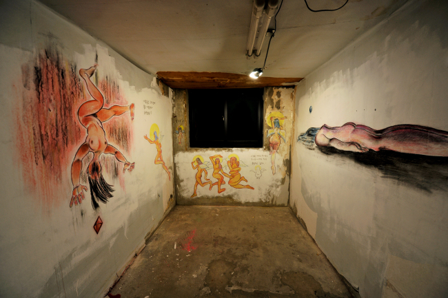 A wall painting by artist Lee Ja-hye.    Kim Do-myoung/Ability Company