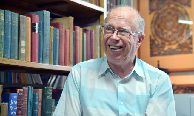 Brother Anthony of Taize at his office in Seoul in August.   Kim Myung-sub/The Korea Herald
