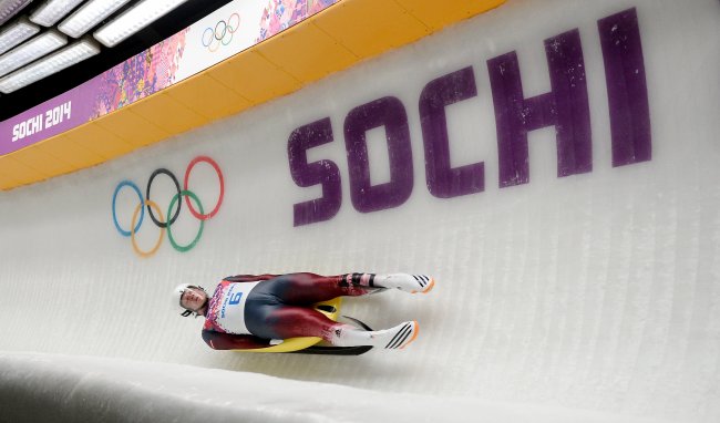 Latvia’s Martins Rubenis makes a run during the luge competition at the Winter Olympics in Sochi, Russia, Feb. 9. The IOC is open to moving the bobsled and luge events for the 2018 Winter Games to another country.   MCT
